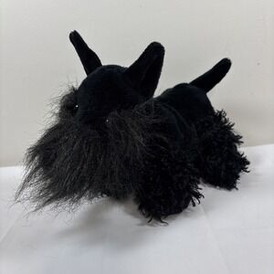 Retired Webkinz Scottish Terrier Plush Black Dog Stuffed Animal Toy Ganz